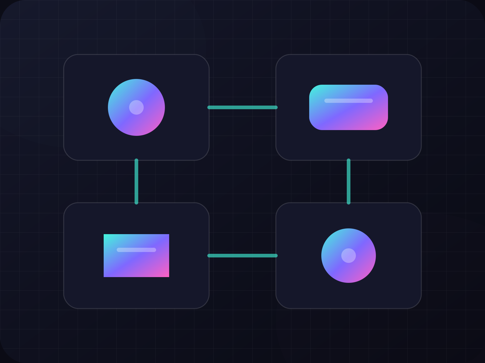 Abstract illustration of modular AI and software services